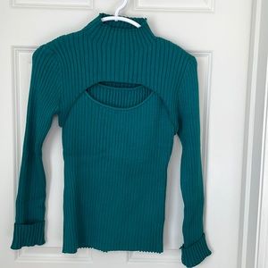 Two piece cutout sweater